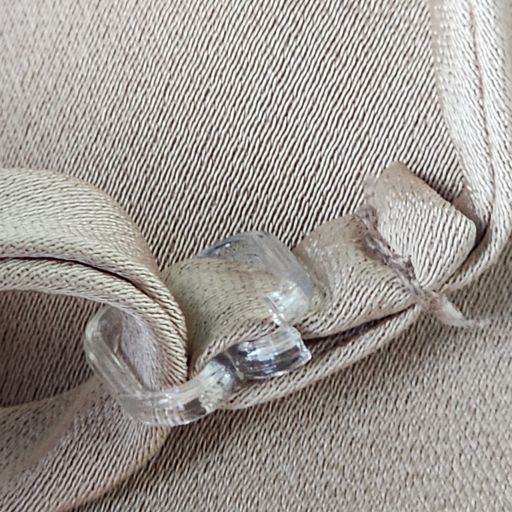 AW Bridal Satin Tank Straps Dress  Champagne Formal Front Slit Size 10 - Picture 13 of 13
